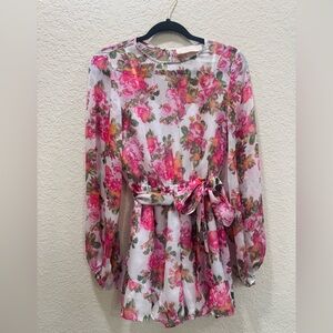 KEEPSAKE Floral Pink Romper